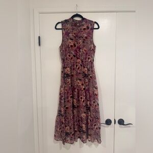 Lulus Floral Sleeveless Midi Dress Size Small